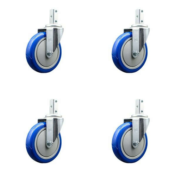 Service Caster Regency 600CASTHD4P Replacement Caster Set, 4PK REG-SCC-SQ20S514-PPUB-BLUE-34-4